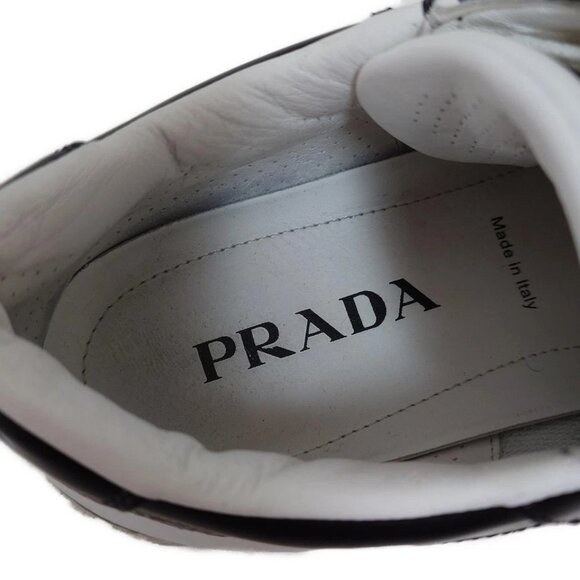 PRADA - White Black Leather Men's Sneakers 562-050925 - Picture 6 of 6